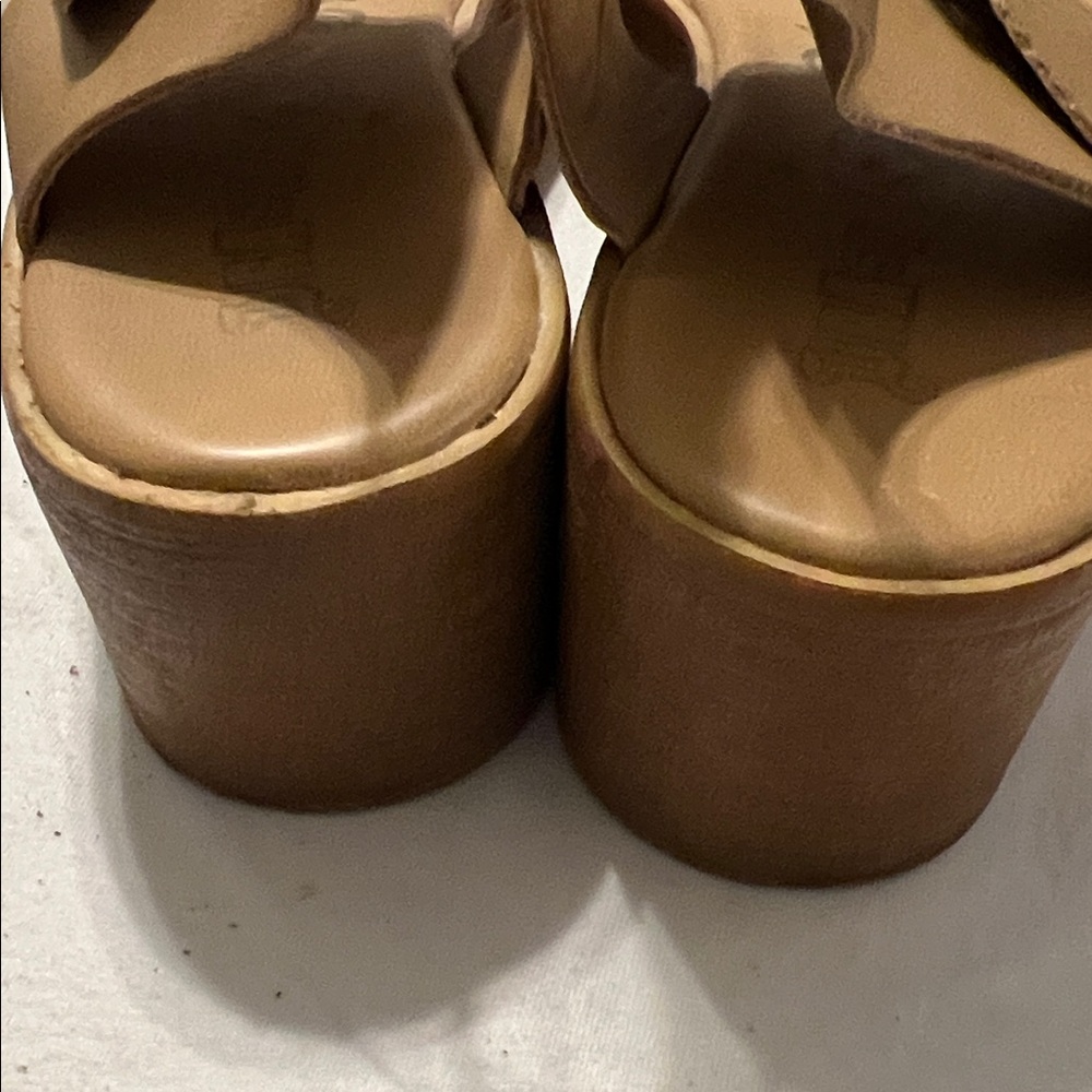 Brash Tan Buckle Slide Sandals - Picture 5 of 6